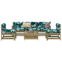 vidaXL 6-delige Loungeset massief grenenhout