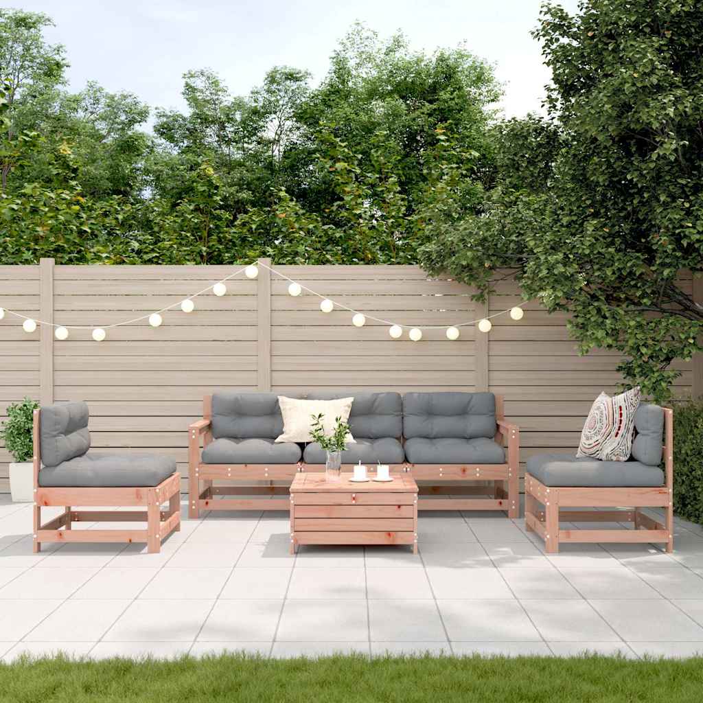 vidaXL 6-Piece Lounge Set with Cushions Solid Pine Wood