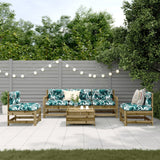 vidaXL 6-Piece Lounge Set with Cushions Solid Pine Wood