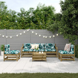 vidaXL 6-Piece Lounge Set with Cushions Solid Pine Wood