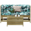 vidaXL 3-Piece Lounge Set with Cushions Solid Pine Wood