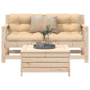vidaXL 3-delige Loungeset massief grenenhout