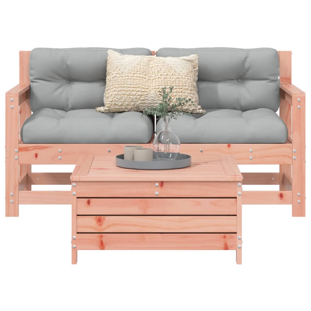 vidaXL 3-delige Loungeset massief grenenhout