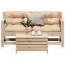 vidaXL 3-Piece Lounge Set with Cushions Solid Pine Wood