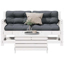 vidaXL 3-Piece Lounge Set with Cushions Solid Pine Wood