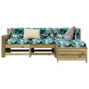vidaXL 4-delige Loungeset massief grenenhout