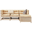 vidaXL 4-delige Loungeset massief grenenhout