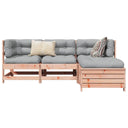 vidaXL 4-delige Loungeset massief grenenhout