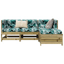 vidaXL 4-delige Loungeset massief grenenhout
