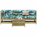 vidaXL 4-delige Loungeset massief grenenhout