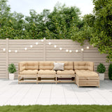 vidaXL 5-Piece Lounge Set with Cushions Solid Pine Wood