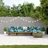 vidaXL 5-Piece Lounge Set with Cushions Solid Pine Wood