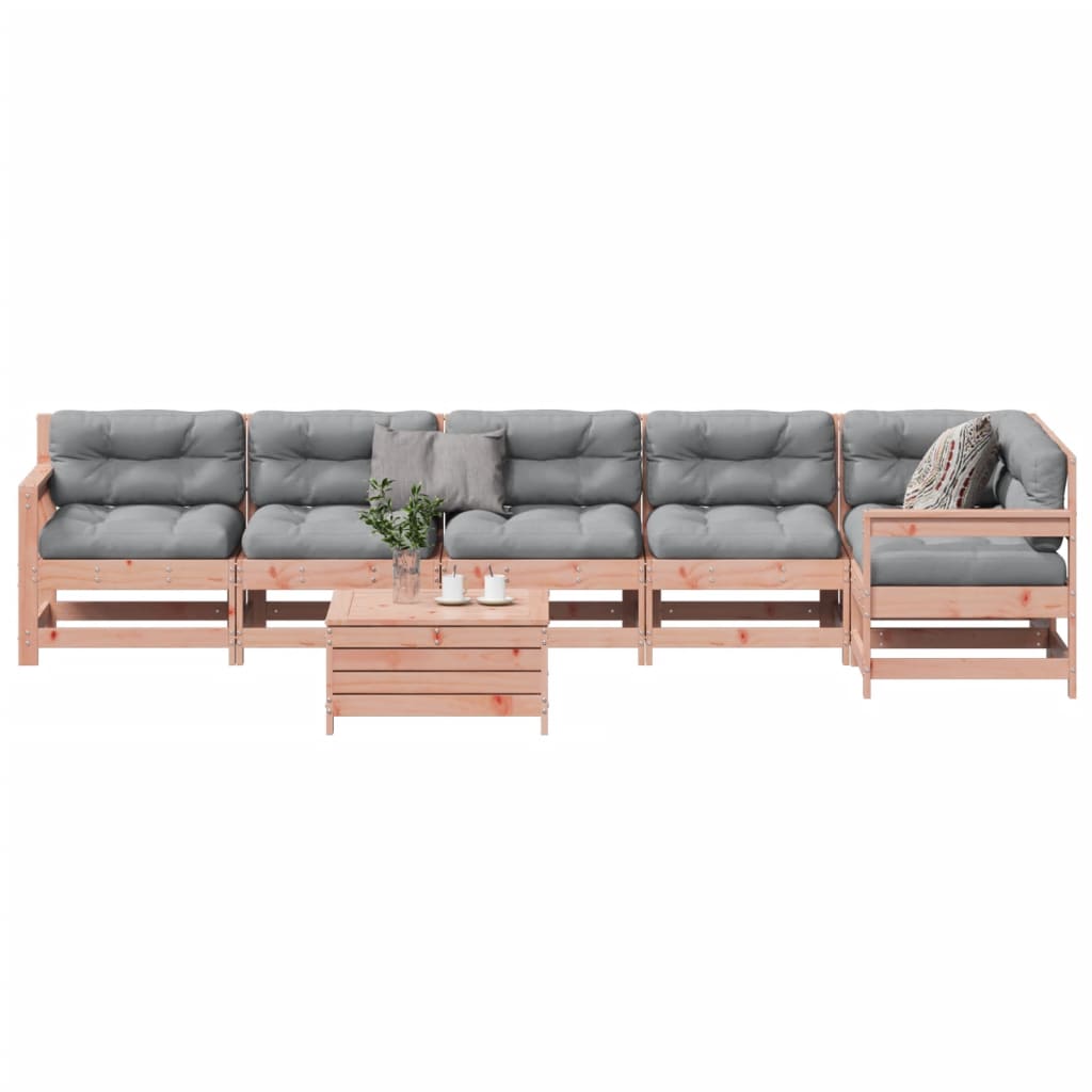vidaXL 7-Piece Lounge Set with Cushions Solid Pine Wood
