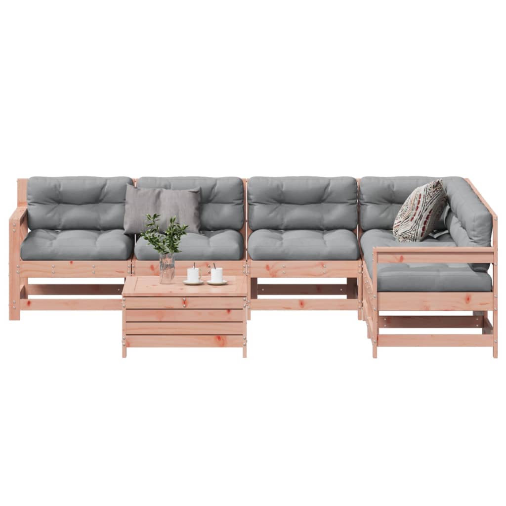 vidaXL 7-Piece Lounge Set with Cushions Solid Pine Wood