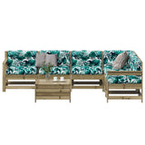 vidaXL 7-Piece Lounge Set with Cushions Solid Pine Wood