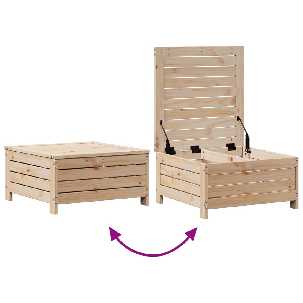 vidaXL 7-delige Loungeset met kussens massief grenenhout