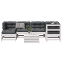 vidaXL 7-delige Loungeset met kussens massief grenenhout