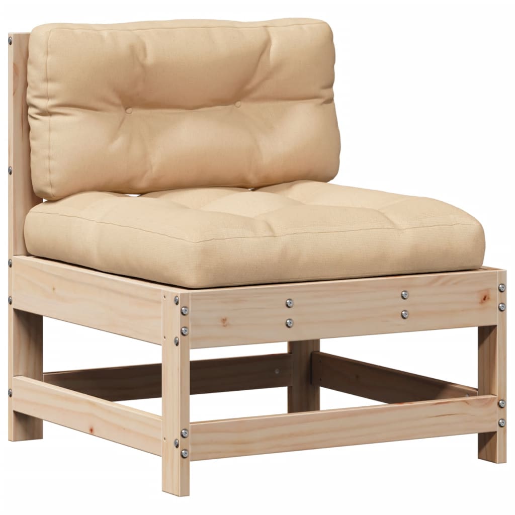 vidaXL 7-delige Loungeset met kussens massief grenenhout