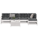 vidaXL 6-delige Loungeset met kussens massief grenenhout