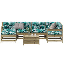 vidaXL 7-delige Loungeset met kussens massief douglashout