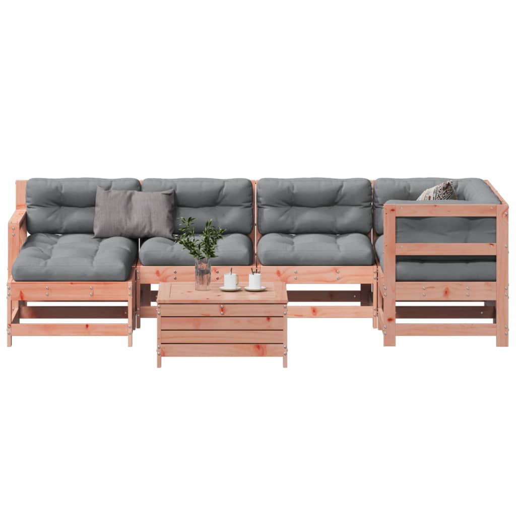 vidaXL 7-Piece Lounge Set with Cushions Solid Pine Wood