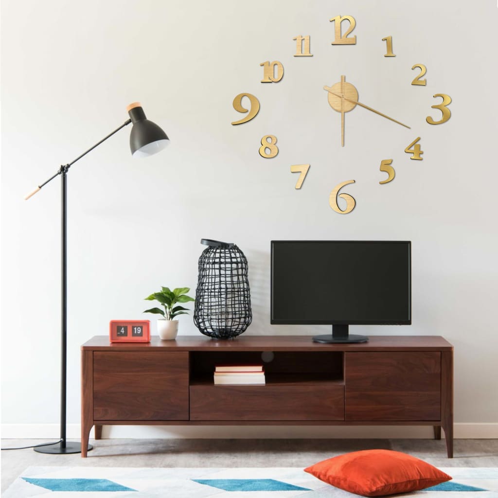 vidaXL 3D-wandklok modern XXL 100 cm noir et blanc