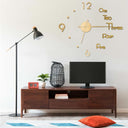 vidaXL 3D Wall Clock Modern XXL 100 cm Black