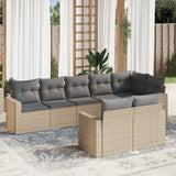 vidaXL 8-delige Loungeset met kussens poly rattan zwart
