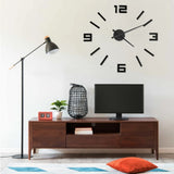 vidaXL 3D-wandklok moderne XXL 100 cm noir