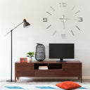 vidaXL 3D-wandklok modern XXL 100 cm zwart