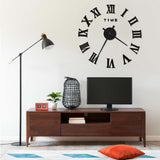 vidaXL 3D-wandklok moderne XXL 100 cm noir