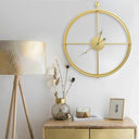 vidaXL Wall Clock 52 cm Iron Gold-Colored