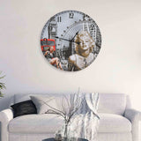 vidaXL Wandklok vintage stijl 60 cm bloemen