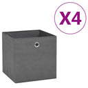 vidaXL Opbergboxen 4 st 28x28x28 cm tissu non tissé noir