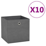 vidaXL Opbergboxen 4 st 28x28x28 cm nonwoven stof zwart