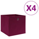 vidaXL Opbergboxen 4 st 28x28x28 cm tissu non tissé noir