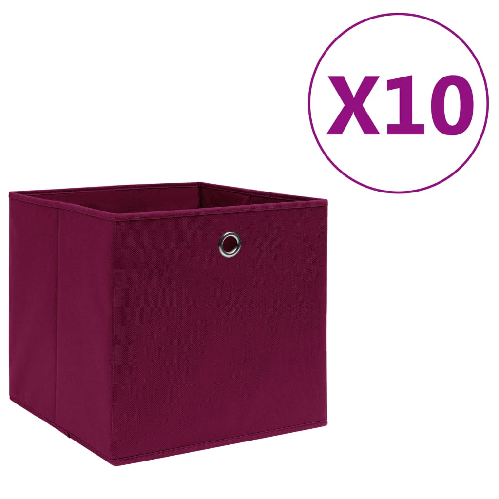 vidaXL Opbergboxen 4 st 28x28x28 cm nonwoven stof zwart