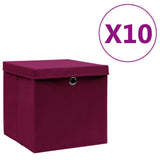 vidaXL Opbergboxen 4 st 28x28x28 cm nonwoven stof zwart