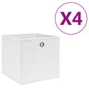 vidaXL Opbergboxen 4 st 28x28x28 cm tissu non tissé noir