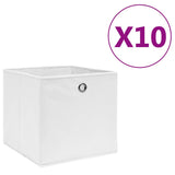 vidaXL Opbergboxen 4 st 28x28x28 cm nonwoven stof zwart