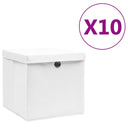 vidaXL Opbergboxen 4 st 28x28x28 cm tissu non tissé noir