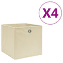 vidaXL Opbergboxen 4 st 28x28x28 cm tissu non tissé noir