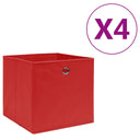 vidaXL Opbergboxen 4 st 28x28x28 cm tissu non tissé noir