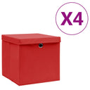 vidaXL Opbergboxen 4 st 28x28x28 cm tissu non tissé noir