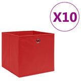 vidaXL Opbergboxen 4 st 28x28x28 cm nonwoven stof zwart