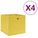 vidaXL Opbergboxen 4 st 28x28x28 cm tissu non tissé noir