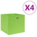 vidaXL Opbergboxen 4 st 28x28x28 cm tissu non tissé noir