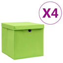 vidaXL Opbergboxen 4 st 28x28x28 cm tissu non tissé noir