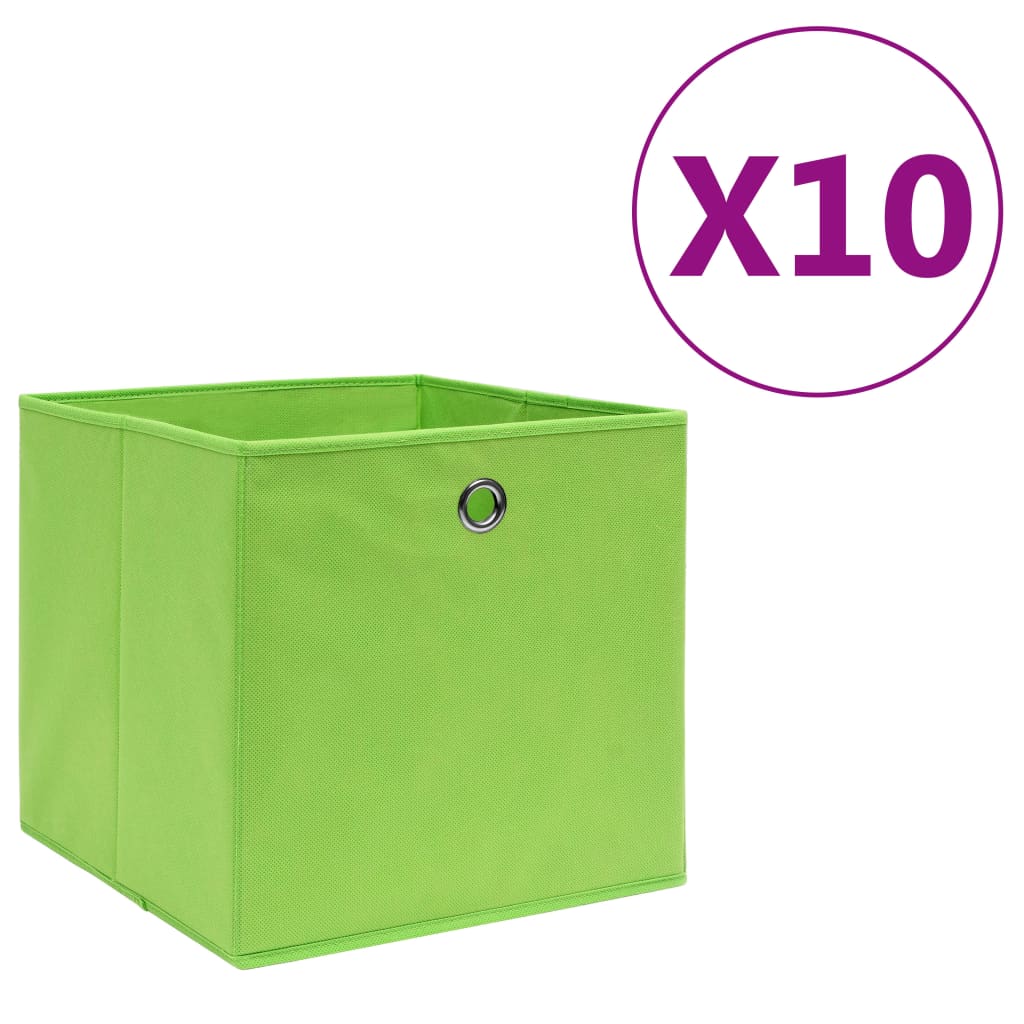 vidaXL Opbergboxen 4 st 28x28x28 cm nonwoven stof zwart