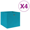 vidaXL Opbergboxen 4 st 28x28x28 cm tissu non tissé noir